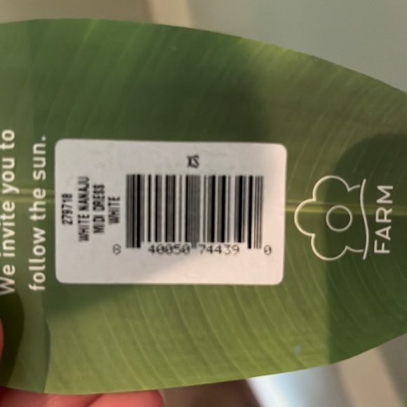 BNWT FARM Rio Nanaju Midi Dress in White Size X-Small - Picture 9 of 9